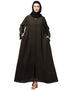 Modern Abaya with Detachable Zip for Modesty and Style In Shade of Olive